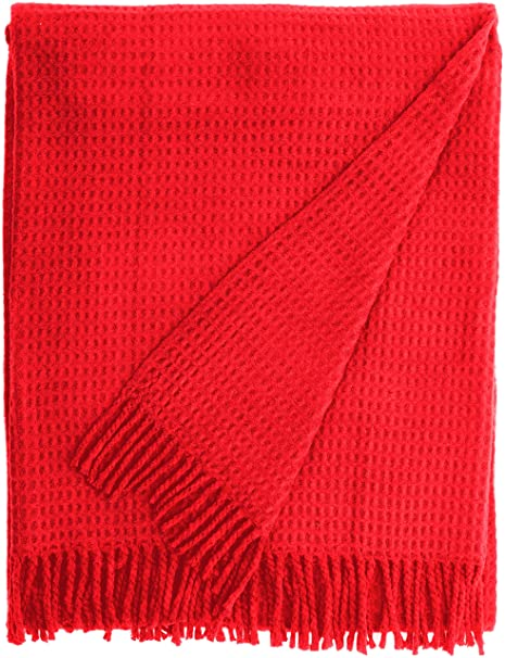 Euromant plaid Wafel Rood 140 x 180 cm