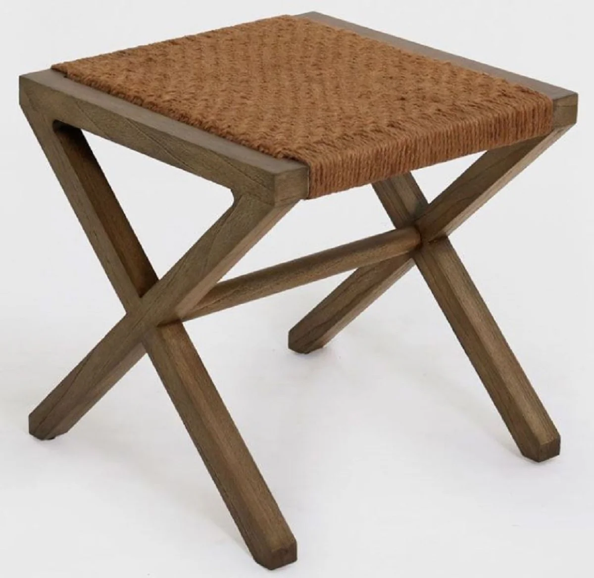 Luxury side table brown 50 x 50 x H. 50 cm - solid wood table - living room furniture - luxury quality