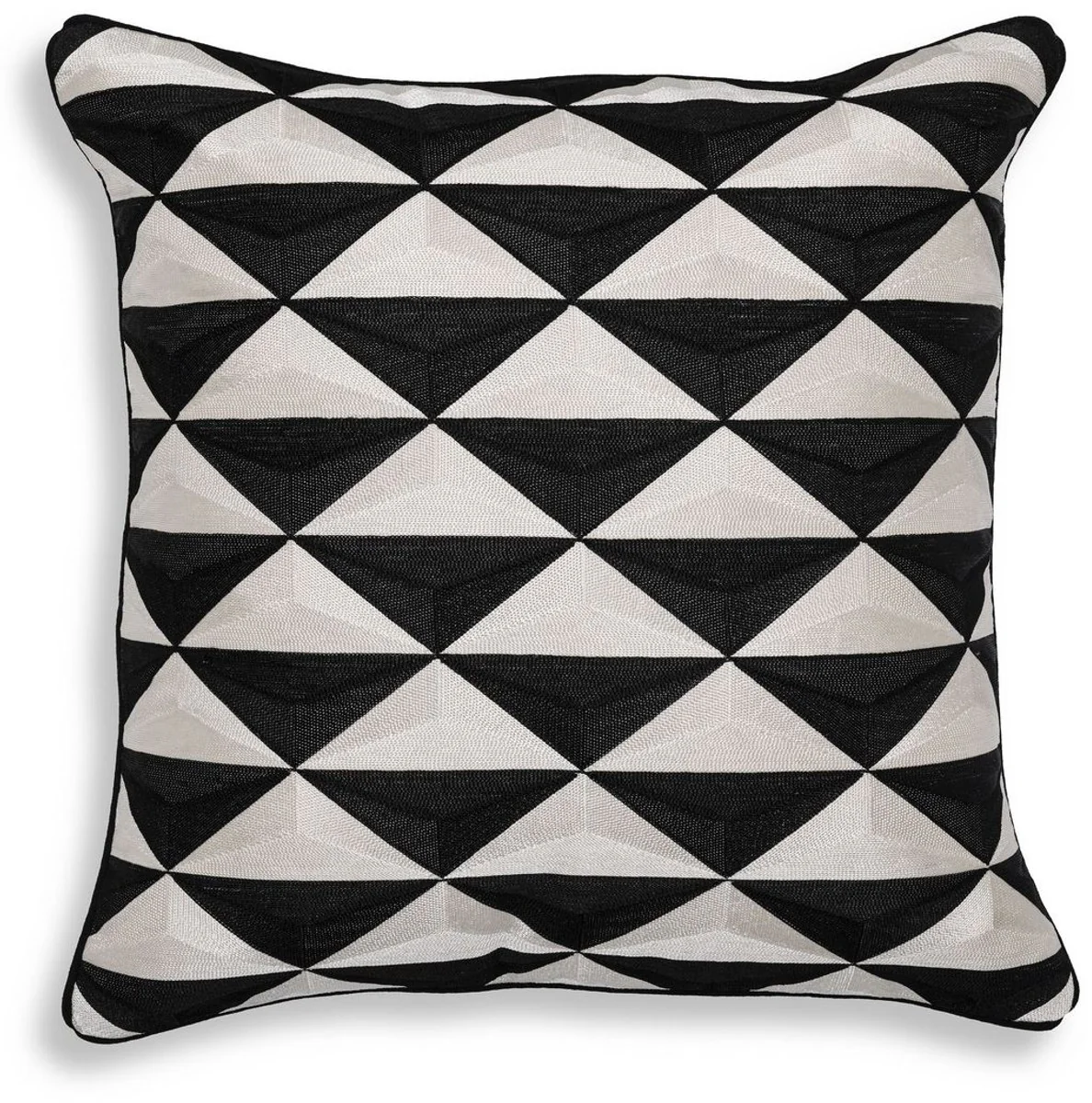Luxury decorative cushion black / white 50 x 50 cm - noble decorative cushion with elegant pattern - luxury quality - decorative accessories