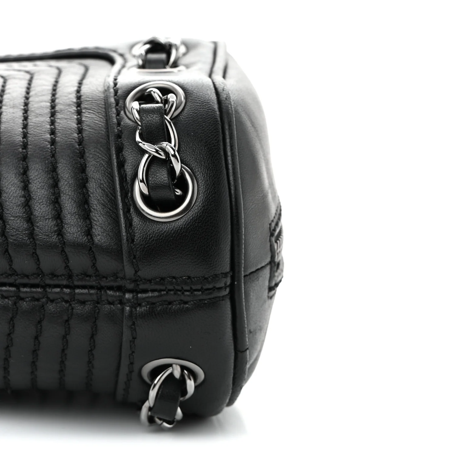 Lambskin Lax Small Tassel Shoulder Bag Black - Top Club