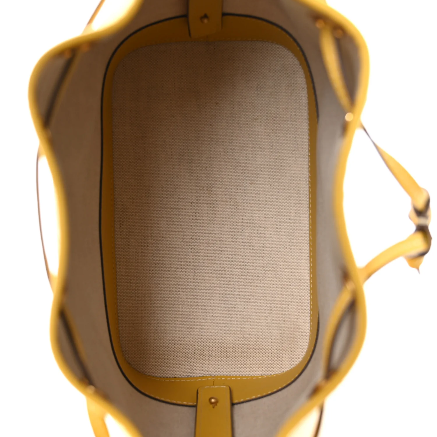 Lauretos Spanish Calfskin Medium Himmel Drawstring Bucket Bag Lemon Gold - Top Club