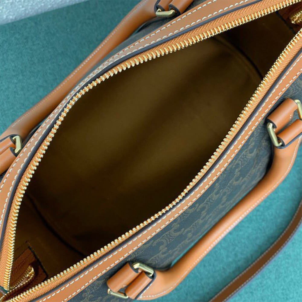 CELINE Large Boston IN Triomphe Canvas and calfskin - Top Club