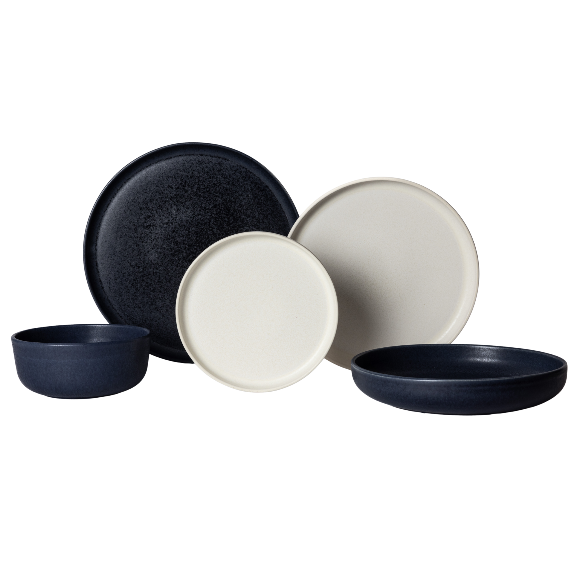 Serviesset Midnight Blue & Dreamy Ivory - 2 personen