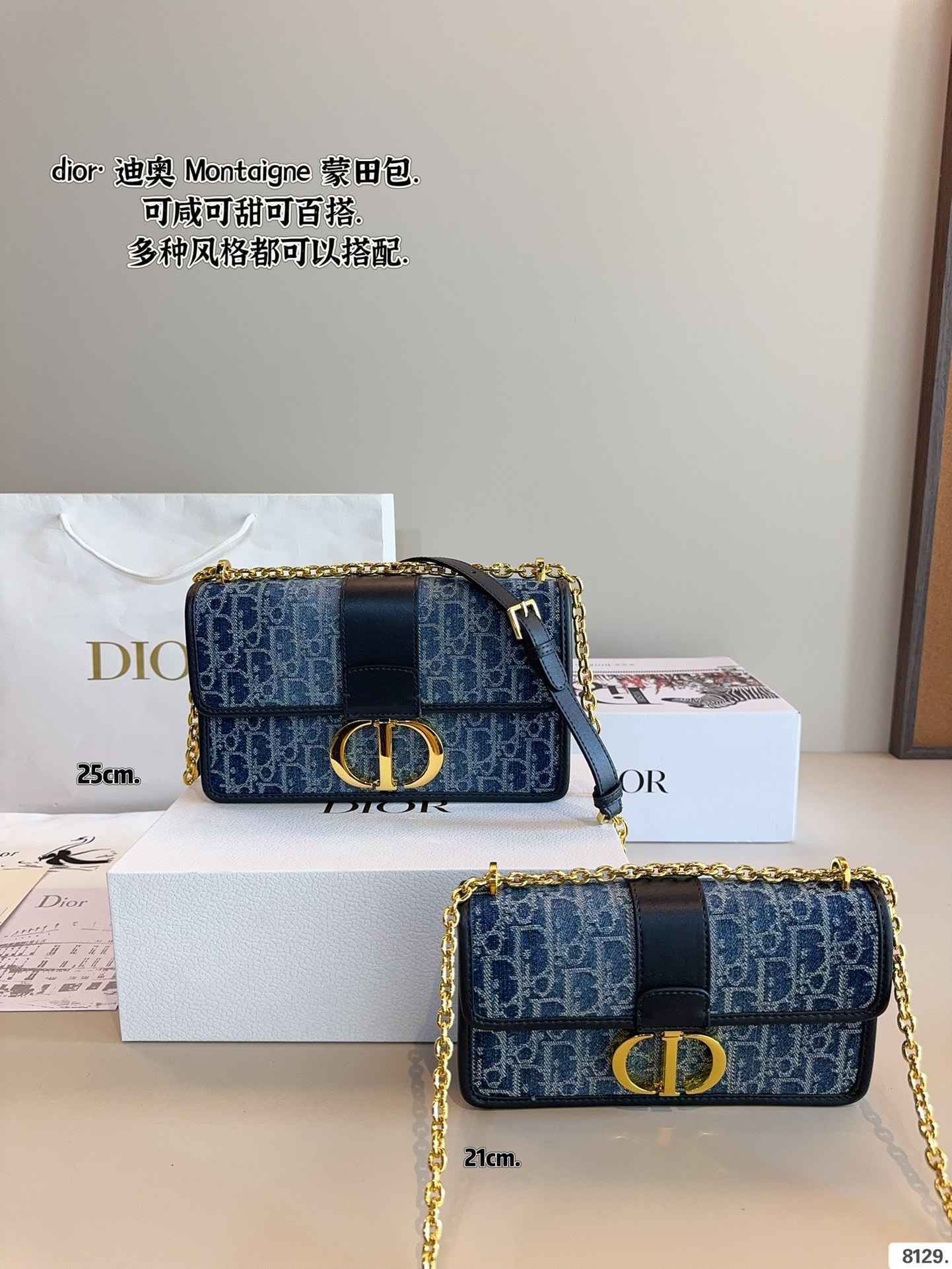 D new arrival Montaigne bag size: 25/21cm - Top Club