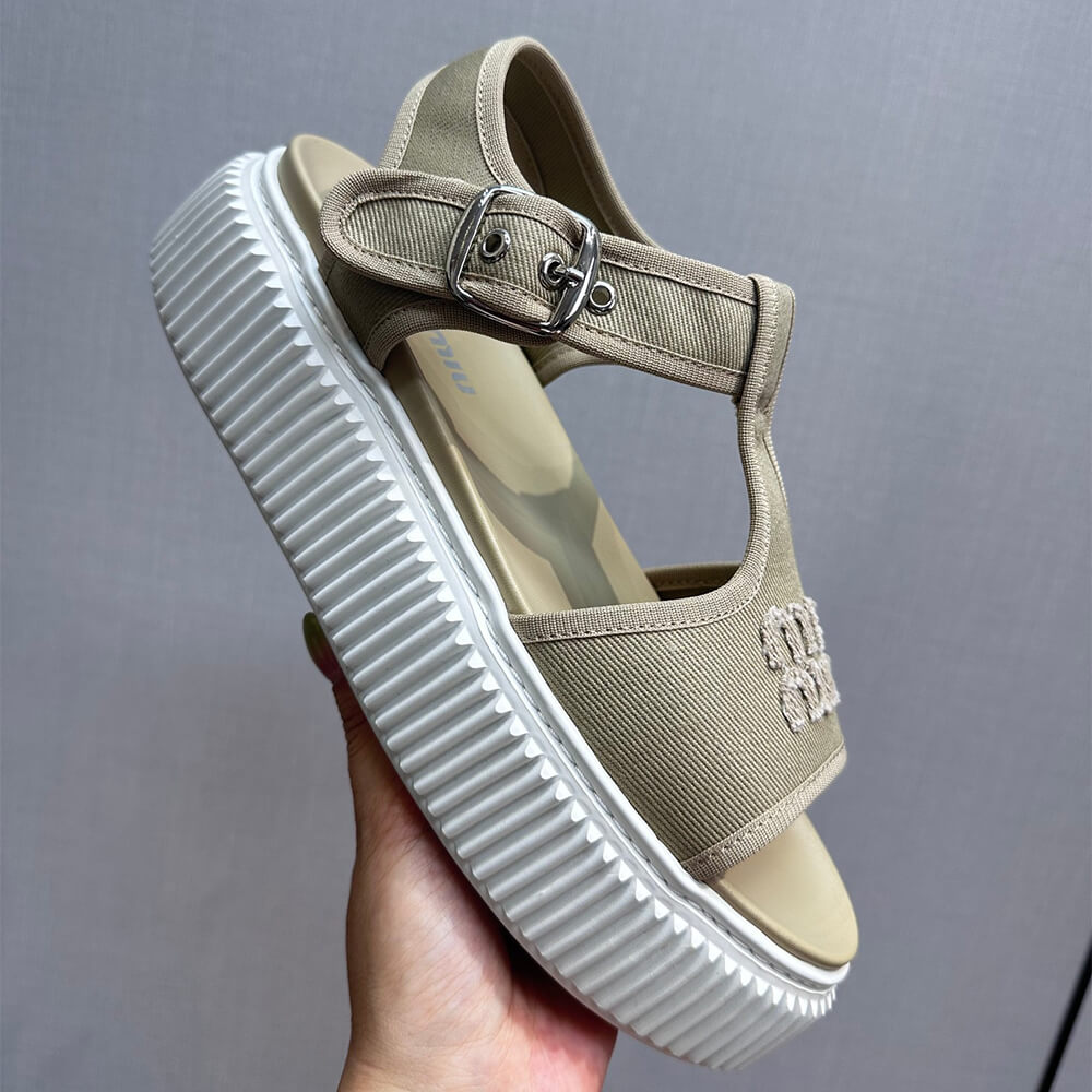 MiuMiu Denim flatform sandals - Top Club