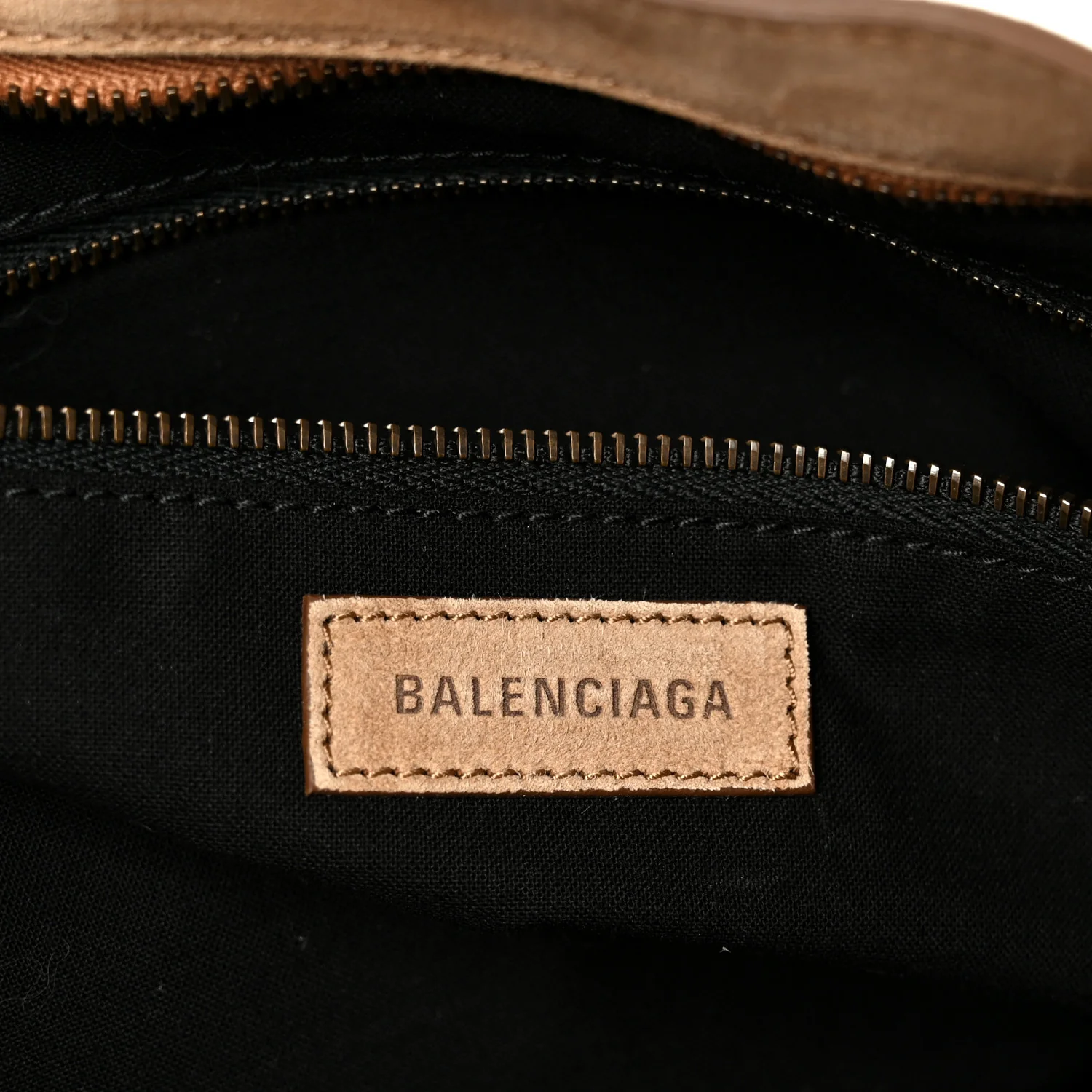 Waxed Suede Calfskin Classic Hardware Medium Le City Camel - Top Club