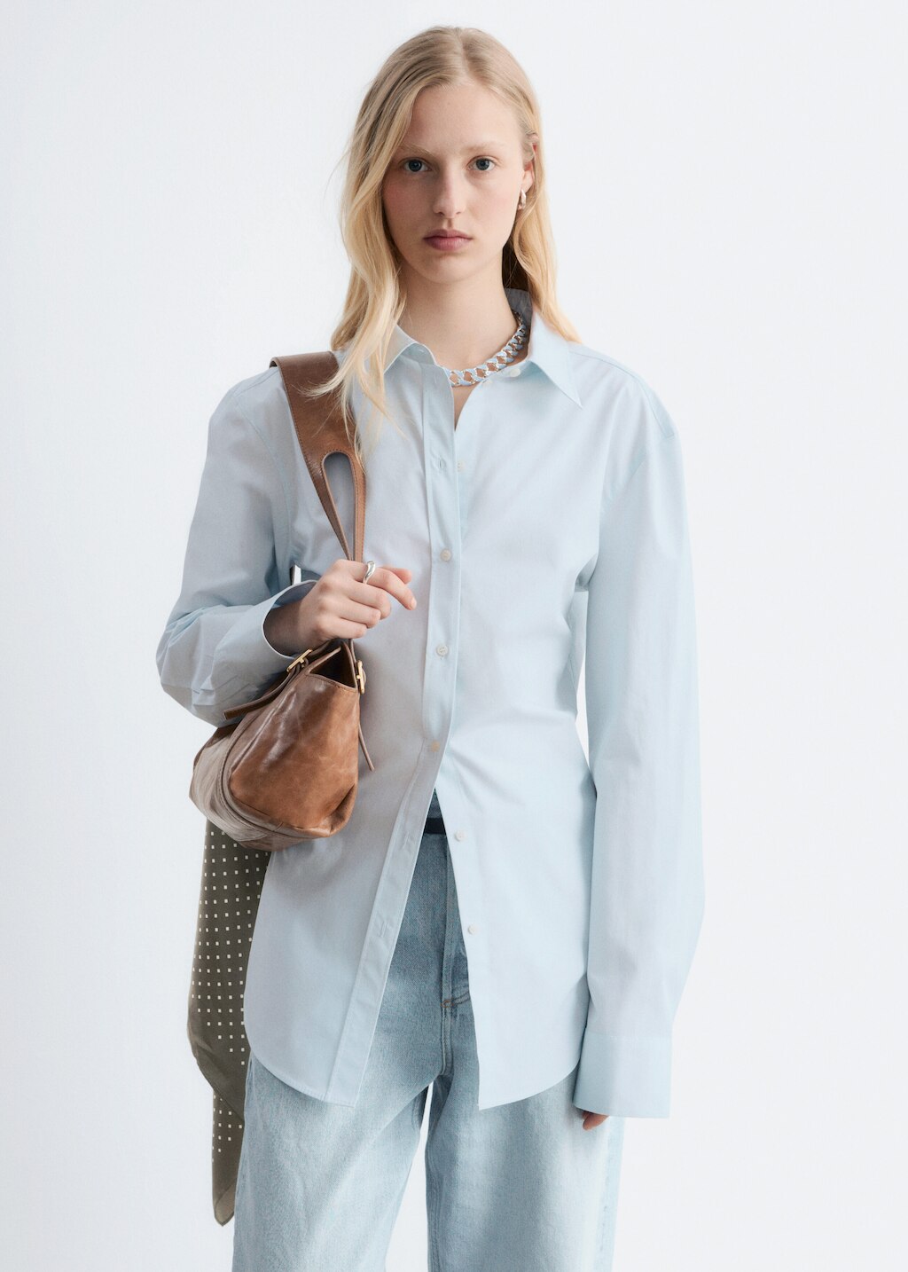 & Other Stories TAPERED COTTON SHIRT