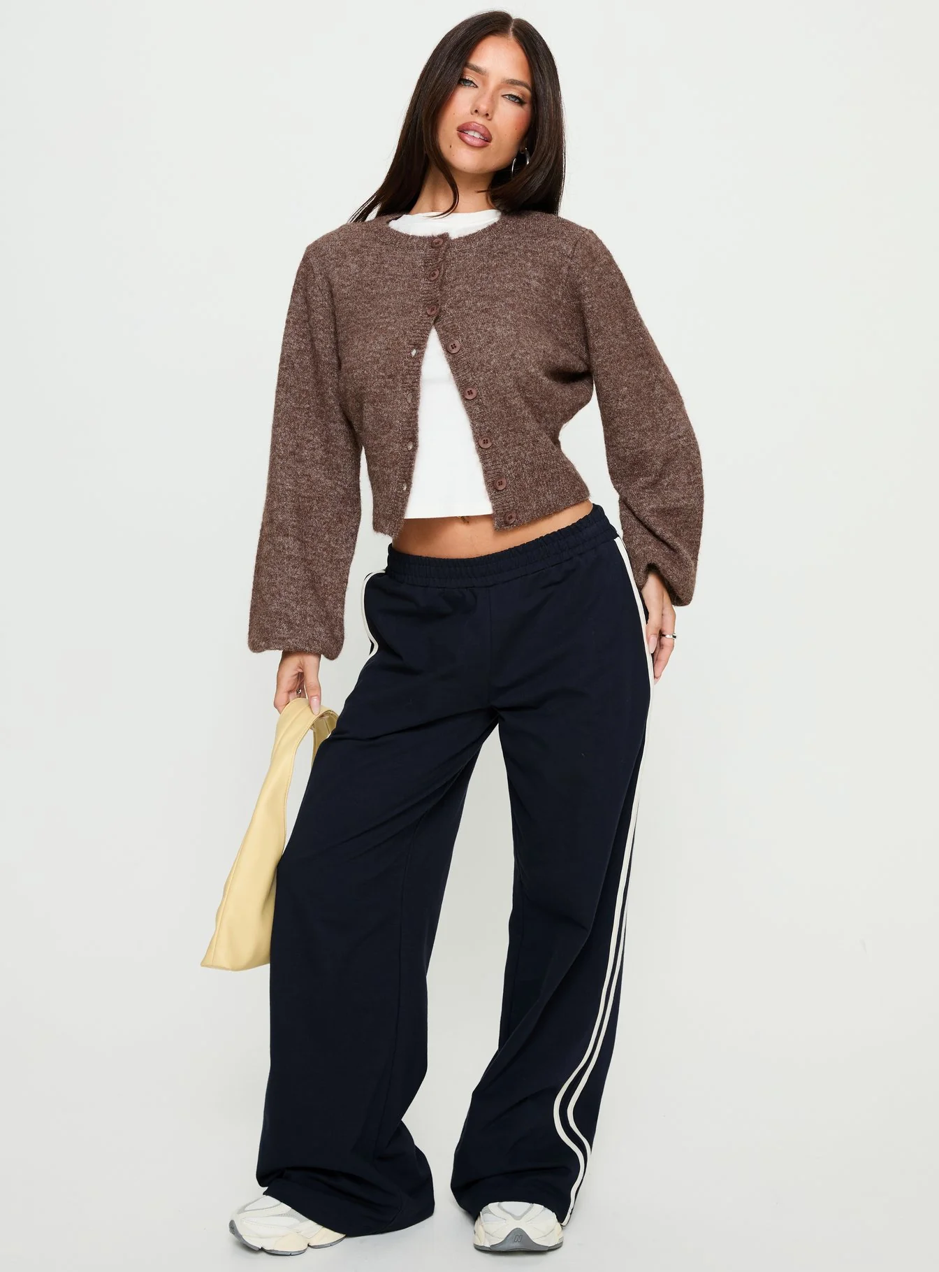 Dawsen Button Down Cardigan Brown