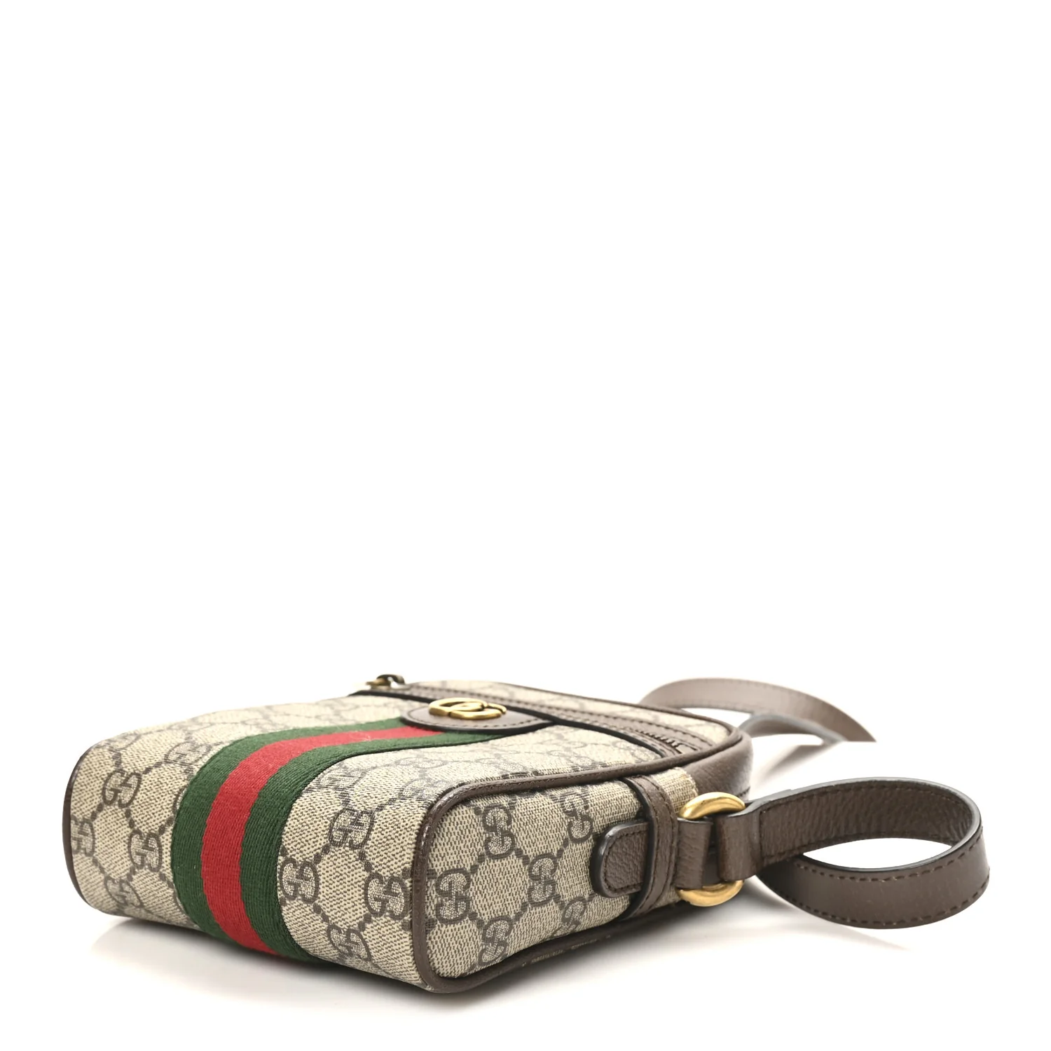 GG Supreme Monogram Web Mini Ophidia Messenger Brown - Top Club