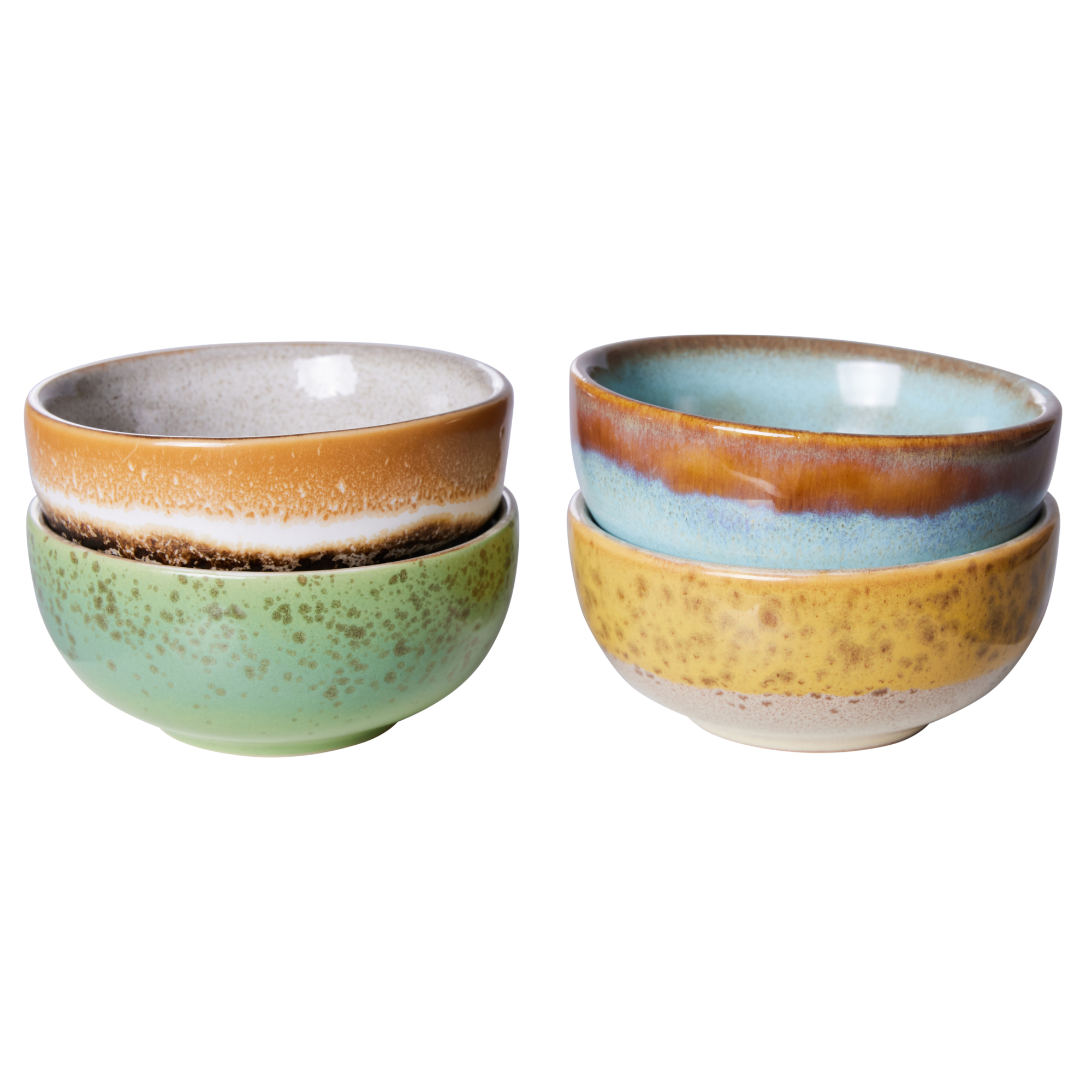 Servies 70's Ceramics XS schaal castor - set van 4