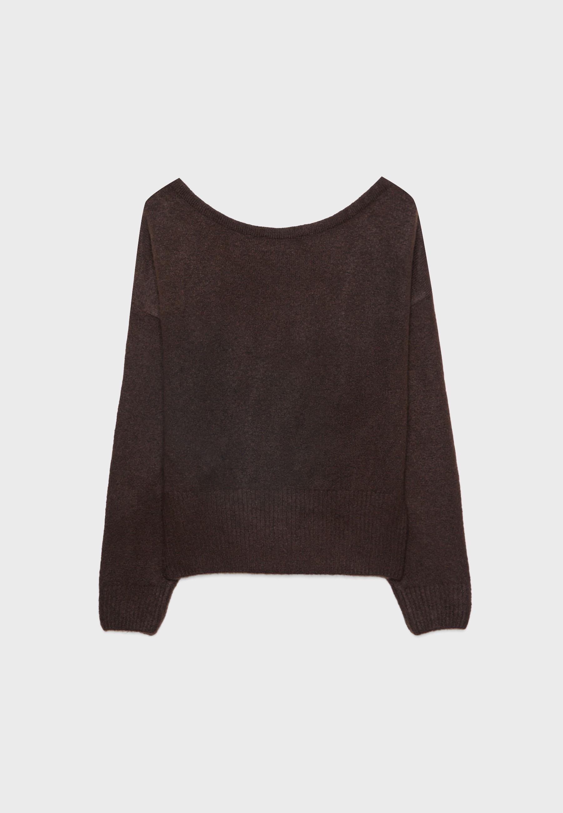 SOFT-TOUCH KNIT BOAT NECK SWEATER