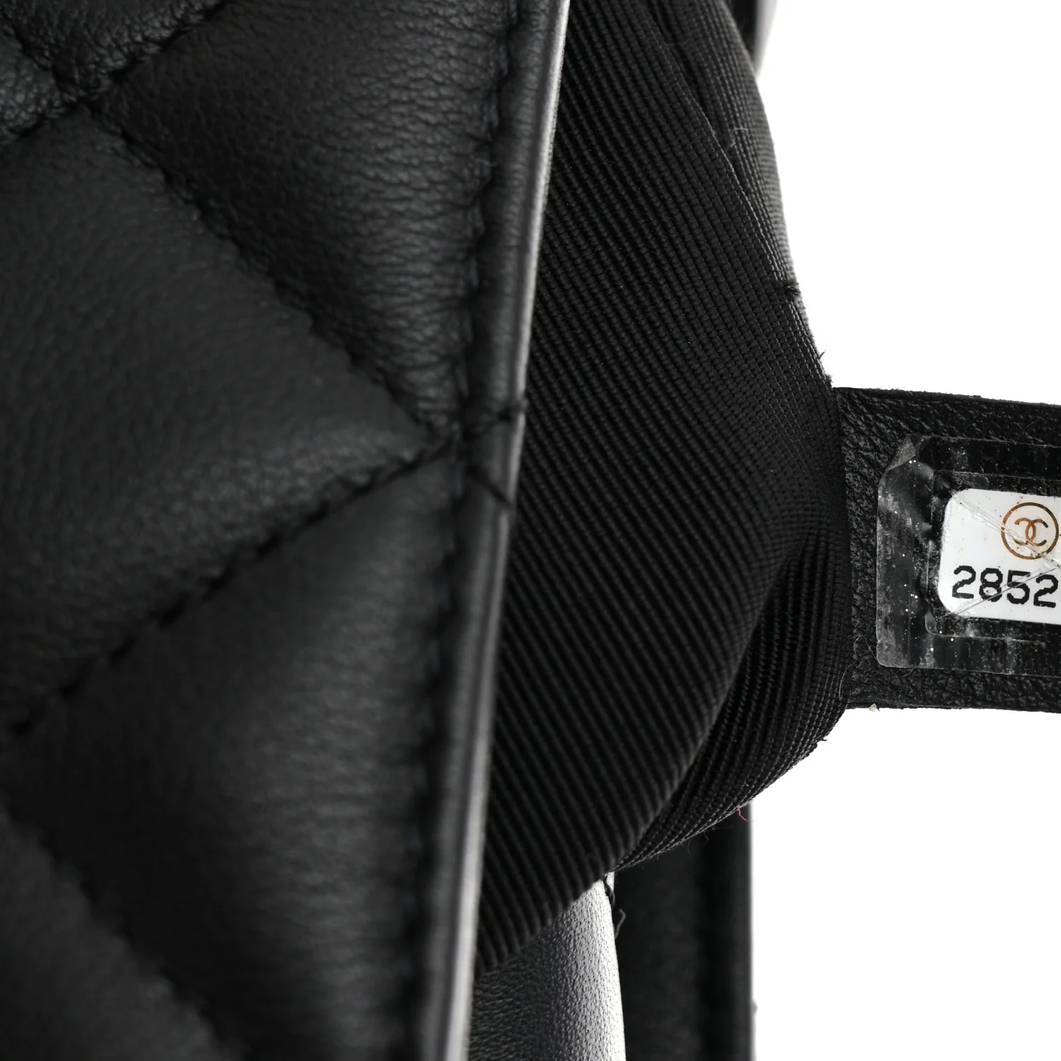 Calfskin Quilted Large Classic Shopping Tote Black - Top Club