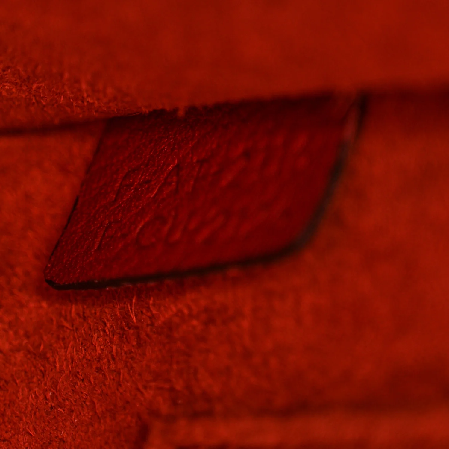 Drummed Calfskin Nano Luggage Merlot - Top Club
