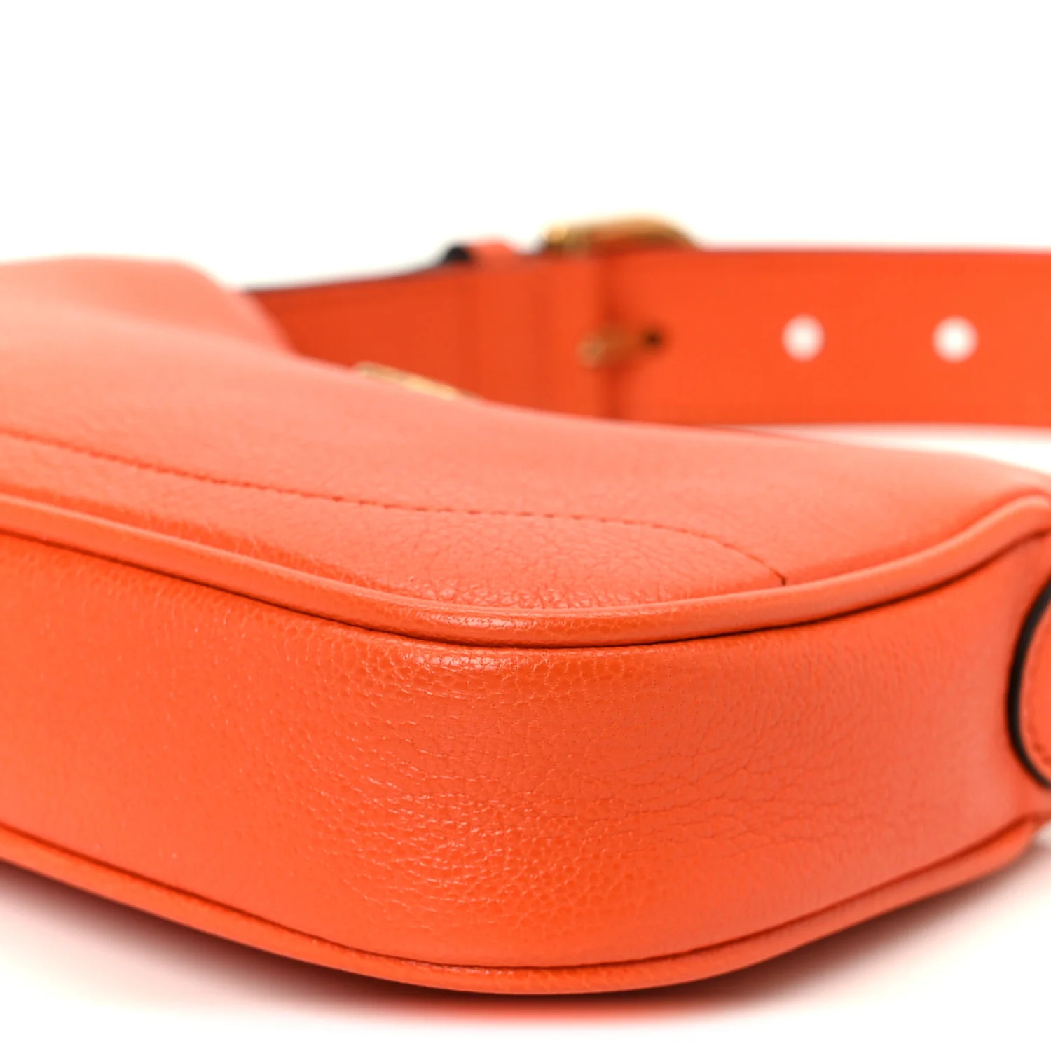 Goatskin Mini Aphrodite Shoulder Bag Orange - Top Club