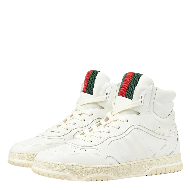Gucci Unisex High-Top Sneakers With Signature Web Stripes - Sneaker Replica Workshop