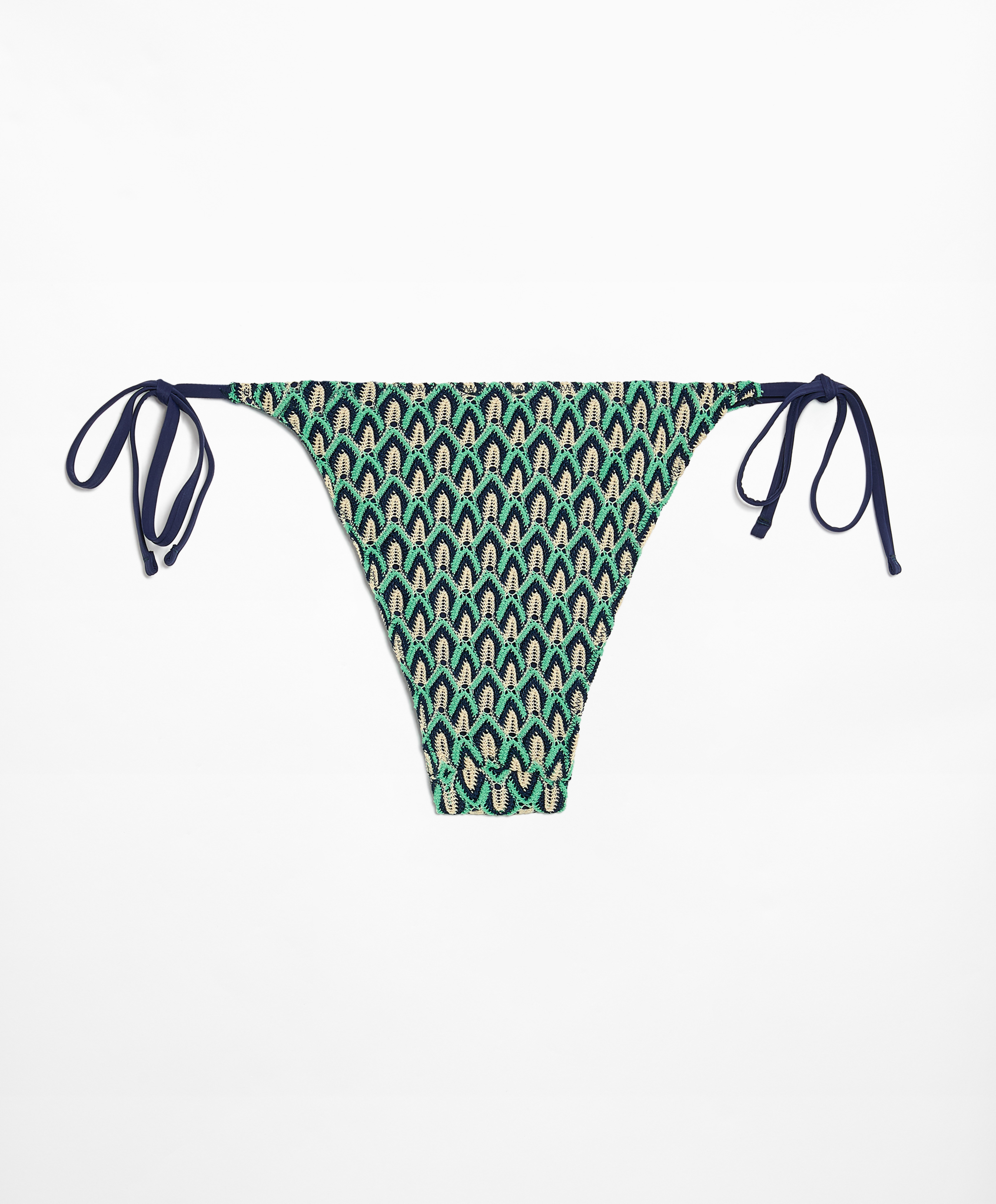 OYSHO Medium-coverage crochet bikini briefs with ties