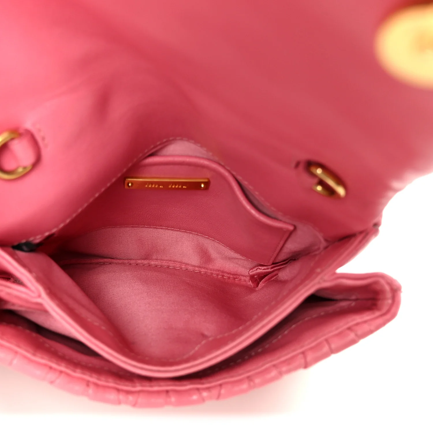 Nappa Matelasse Chain Crossbody Geranio - Top Club