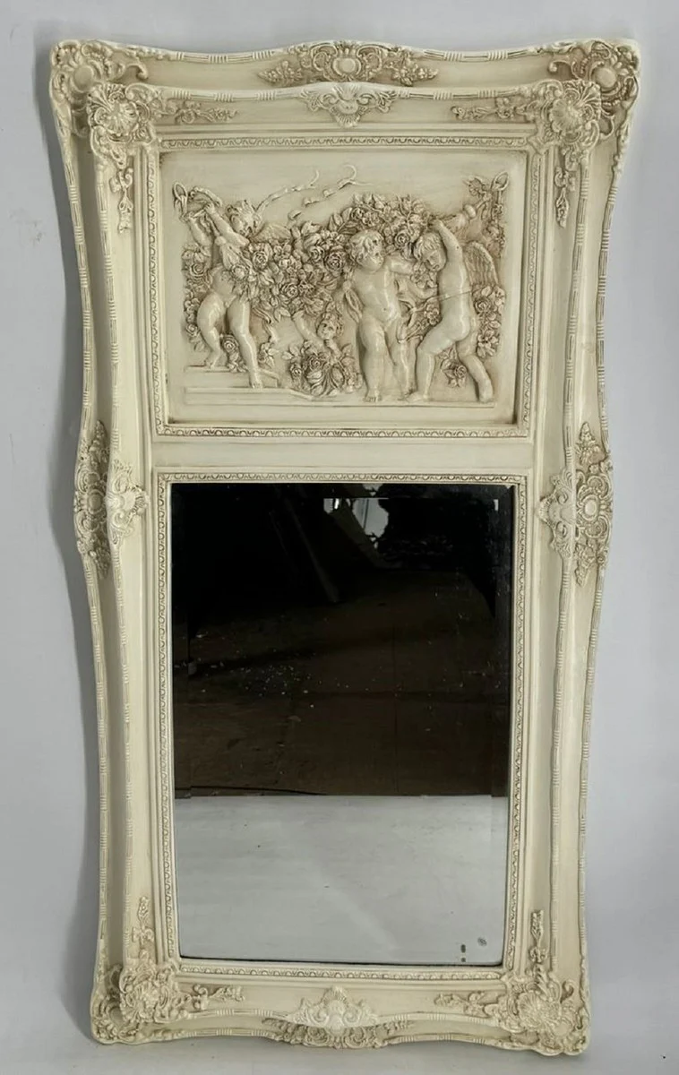 Baroque mirror cream H. 117 cm - Baroque furniture