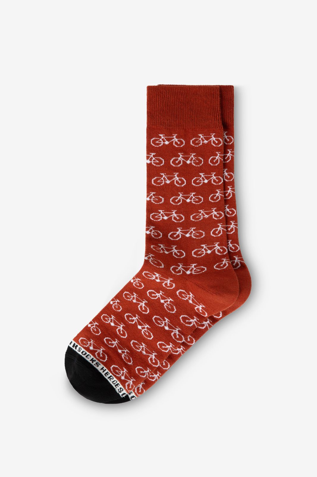 Heroes on socks donkerrode sokken met print