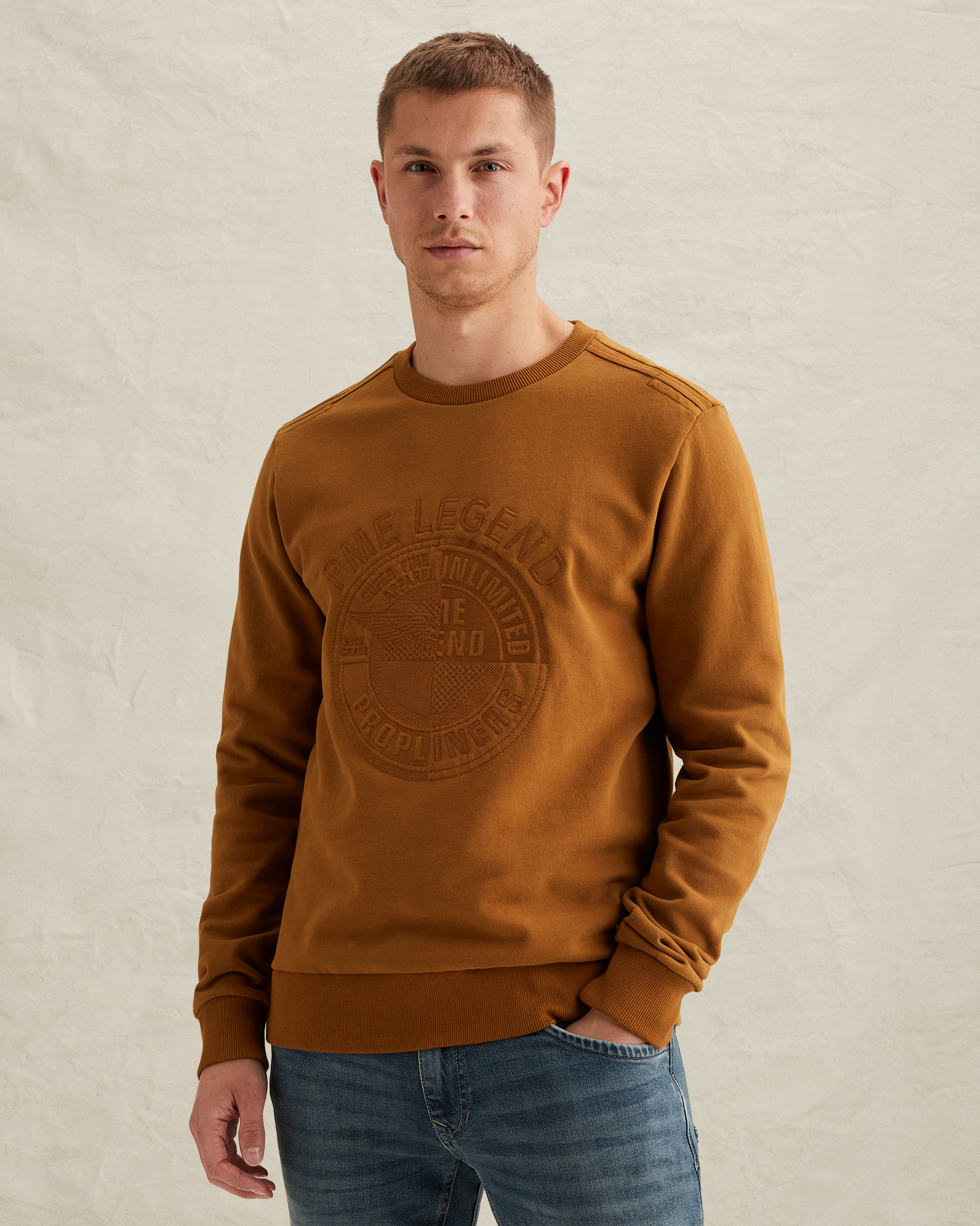 Sweatshirt with embroidered artworkx