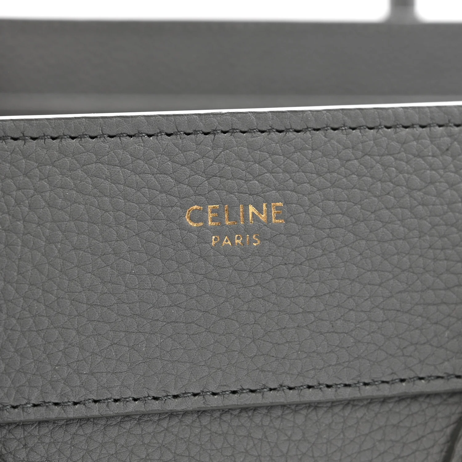 Baby Drummed Calfskin Micro Luggage Kohl - Top Club