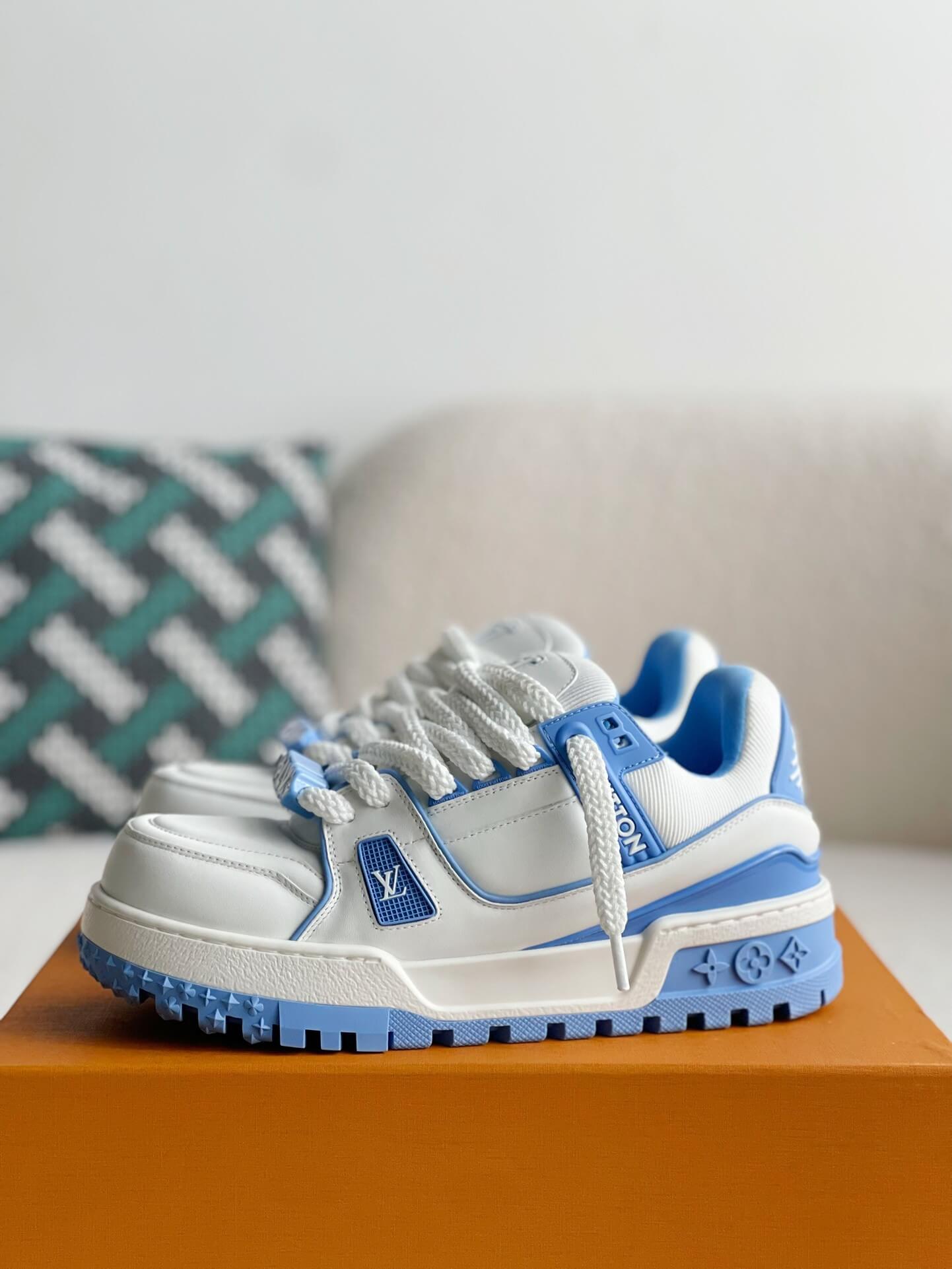 Louis Vuitton LV Trainer White Blue Maxi Sneaker - Sneaker Replica Workshop