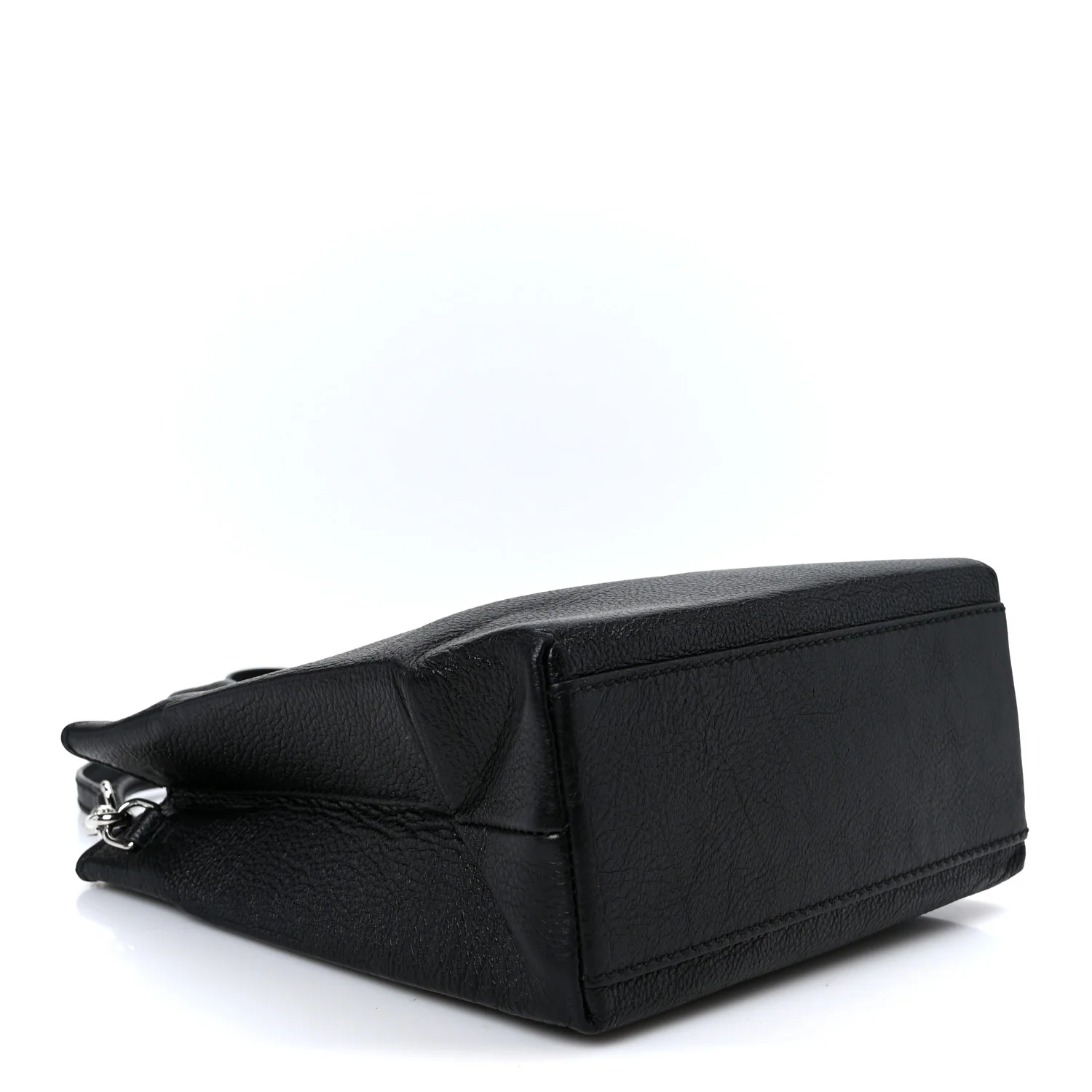 Calfskin Logo XXS Shopping Tote Black - Top Club