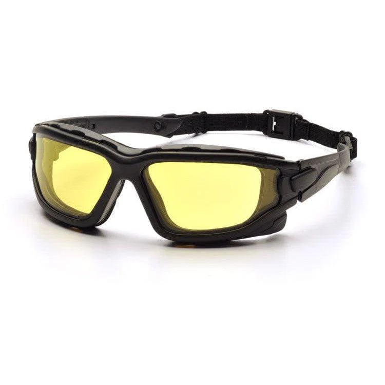 Pyramex I-Force Safety Glasses Black, Foam-Padded, with Amber Anti-Fog Lenses - Alvarez Pro Painting LLC