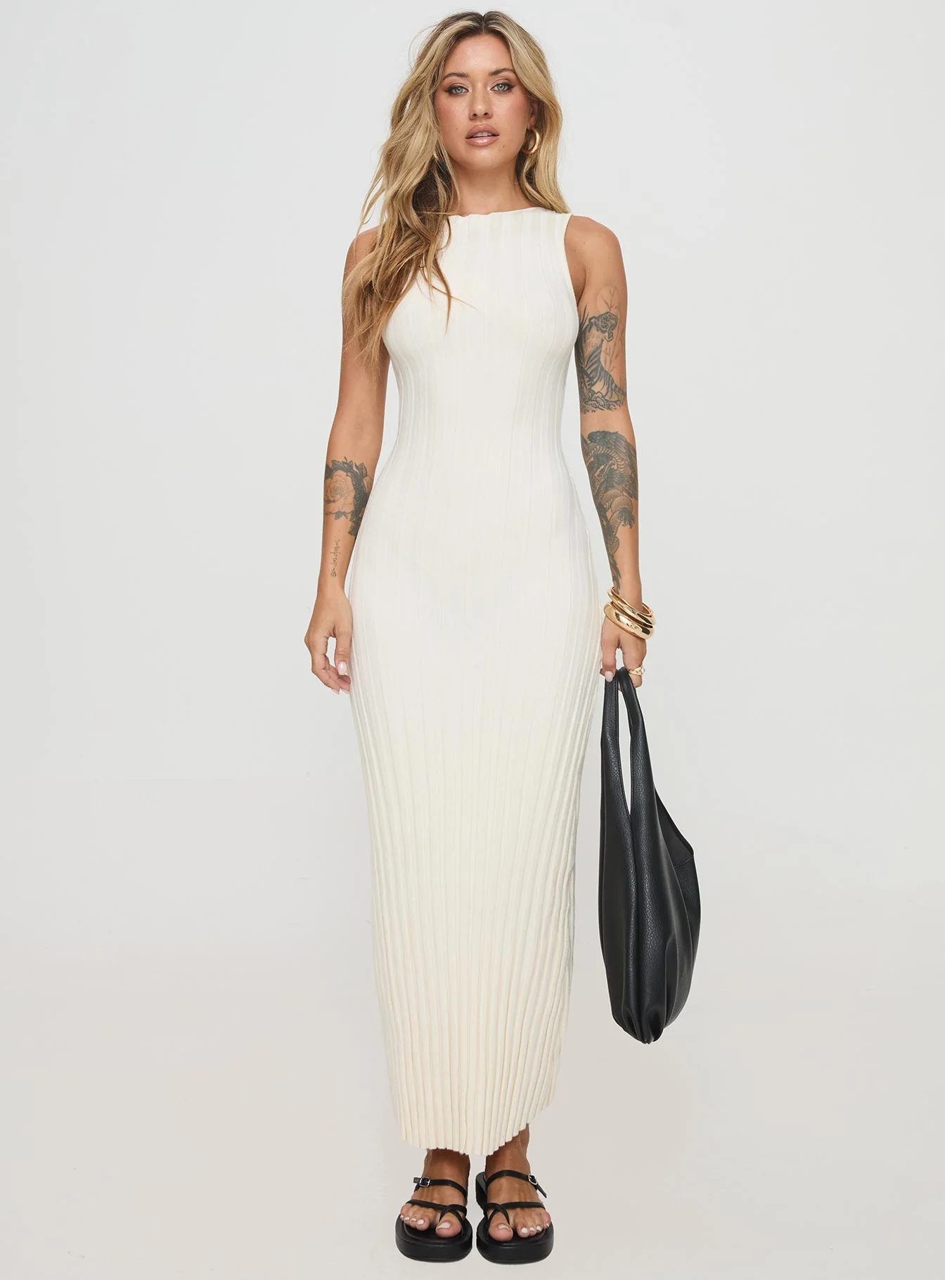 Harp Maxi Dress Cream