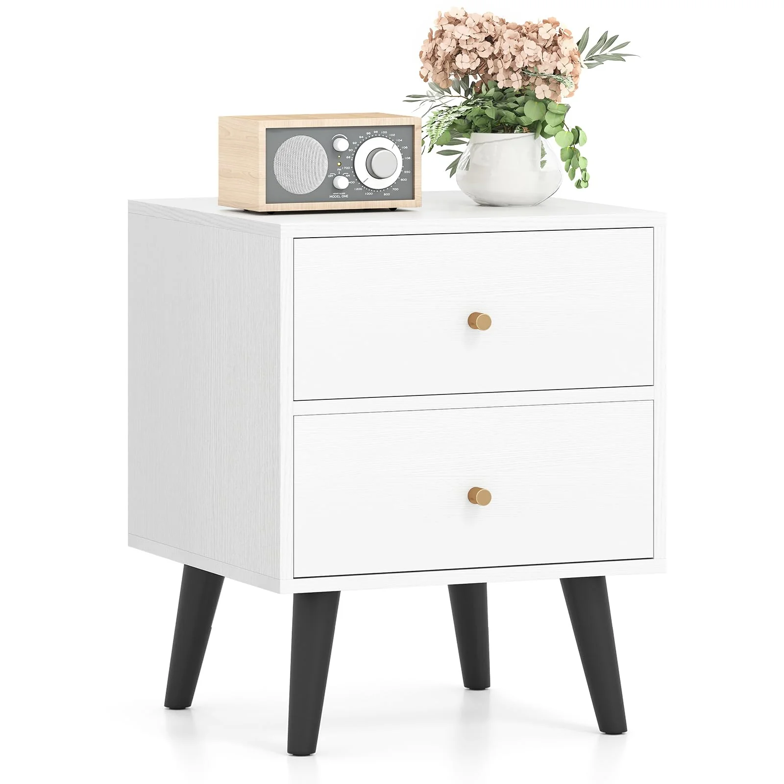 BEFOUNDLOVELY Nightstand Set of 1/2 Mid Century Modern Bedside Table