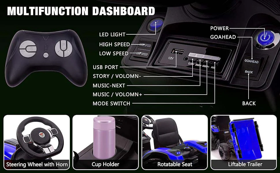   Ride-On Tractor Features