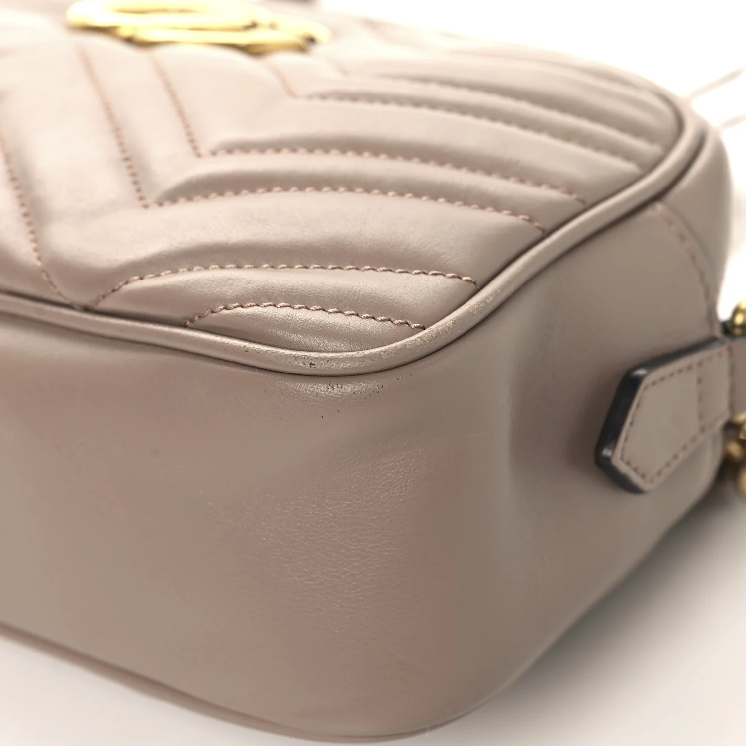 Calfskin Matelasse Small GG Marmont Chain Shoulder Bag Porcelain Rose - Top Club