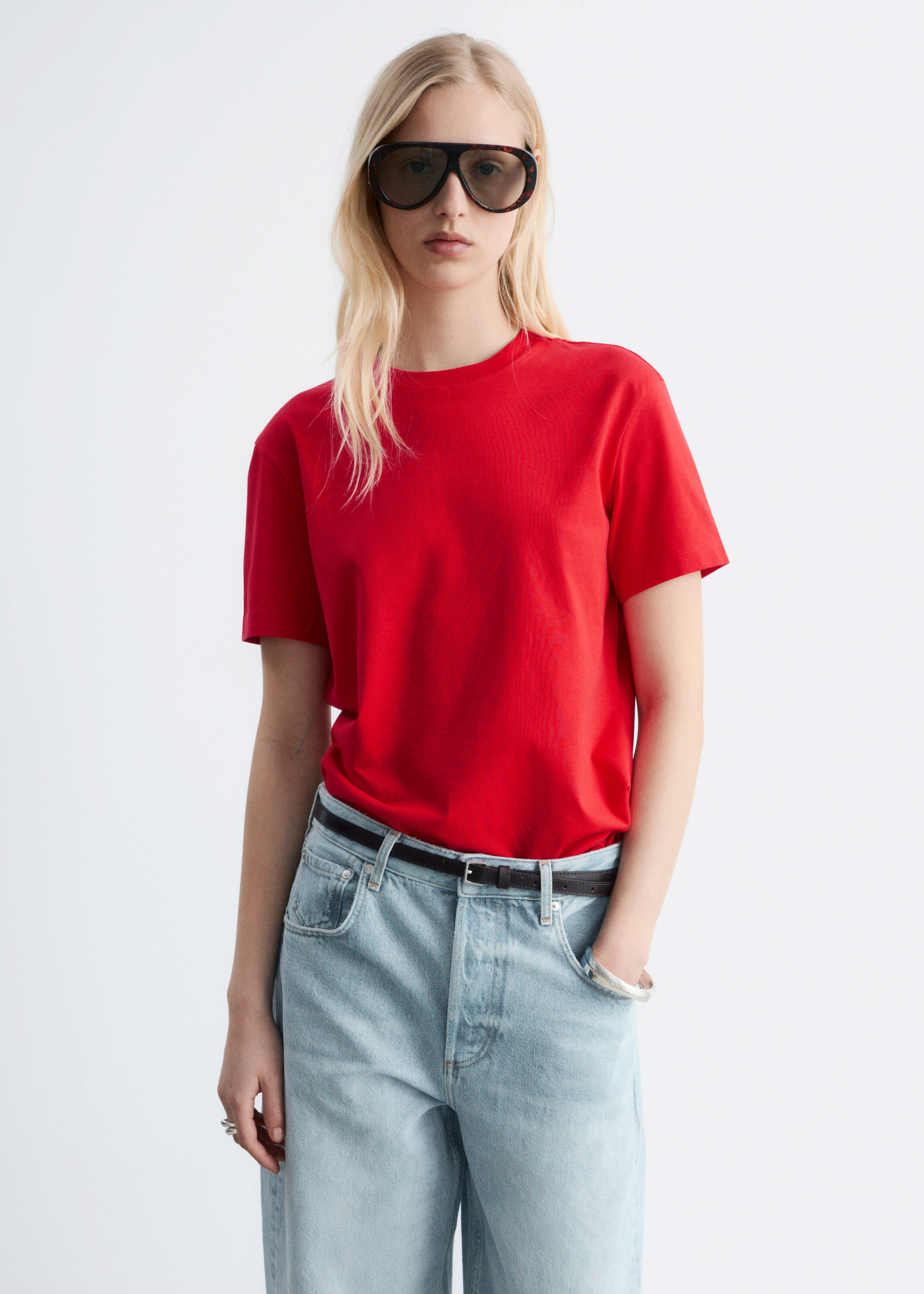 & Other Stories COTTON CREW-NECK T-SHIRT