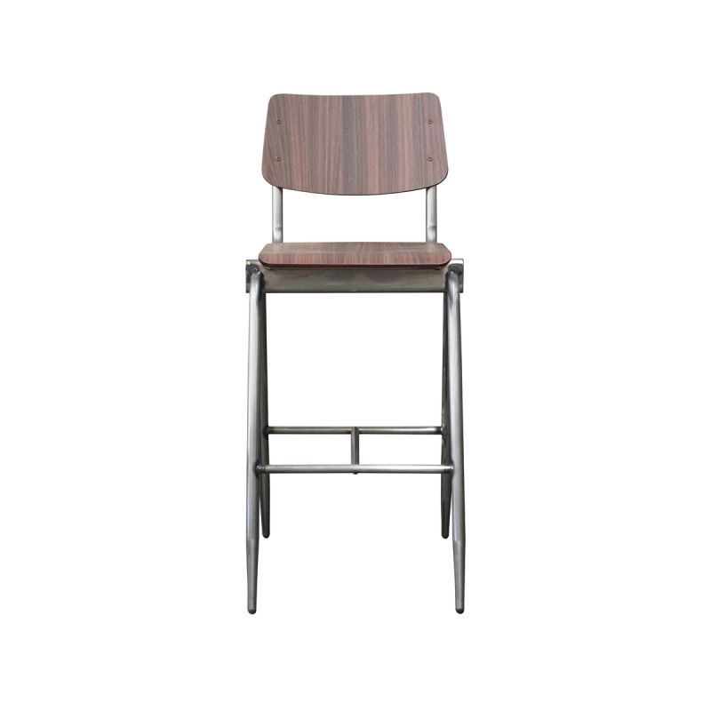 Barstoel Rock design set van 2 donkerbruin