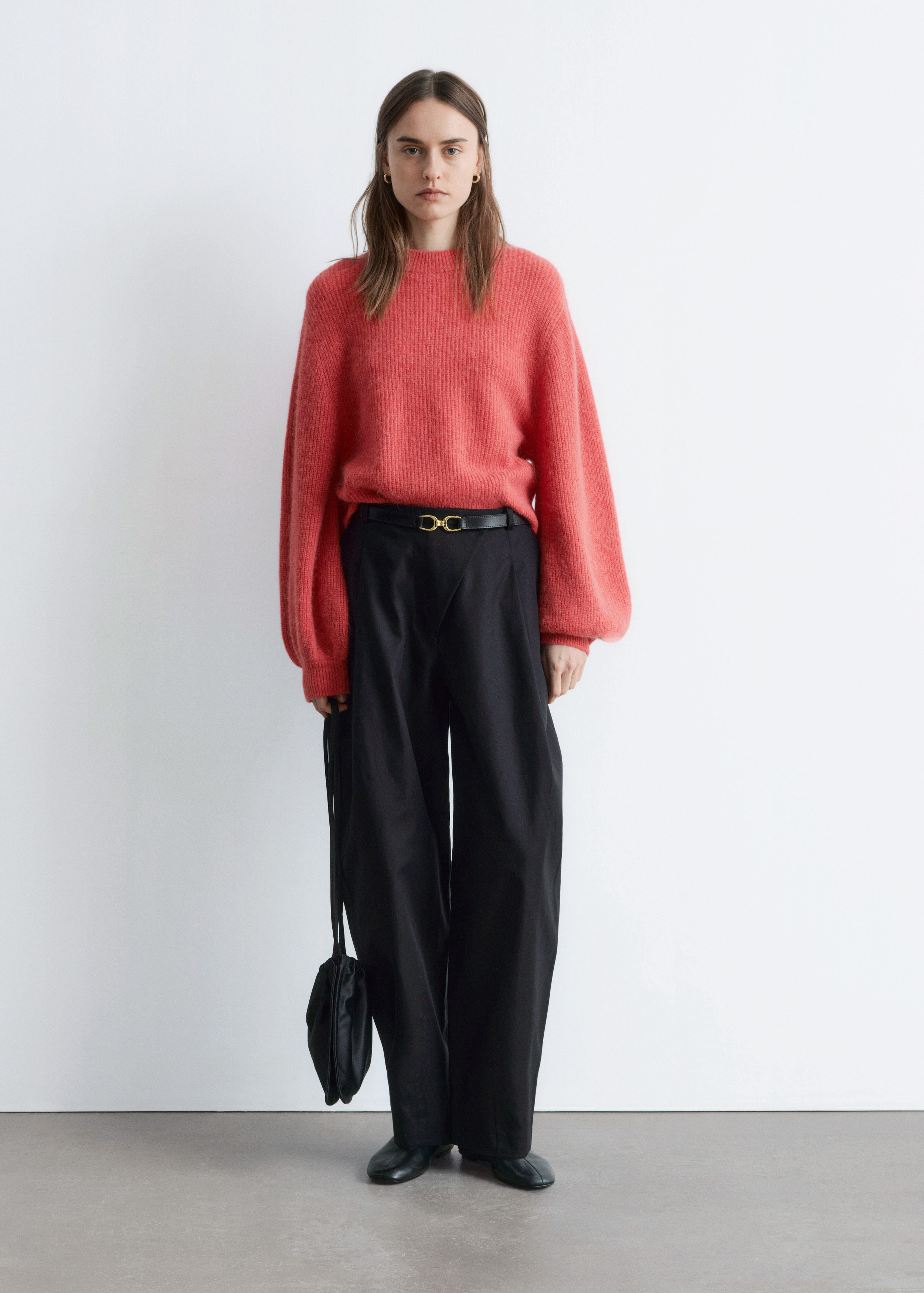 & Other Stories ALPACA-BLEND BALLOON-SLEEVE JUMPER