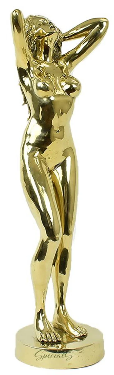Luxury bronze decorative sculpture woman gold 40 x 30 x H. 100 cm - Large bronze sculpture - Large bronze figure - XXL bronze figure - XXL bronze sculpture - Luxury XXL decorative accessories