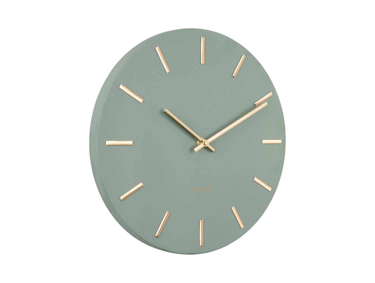 Wall clock Charm steel jungle gr.gold battons S