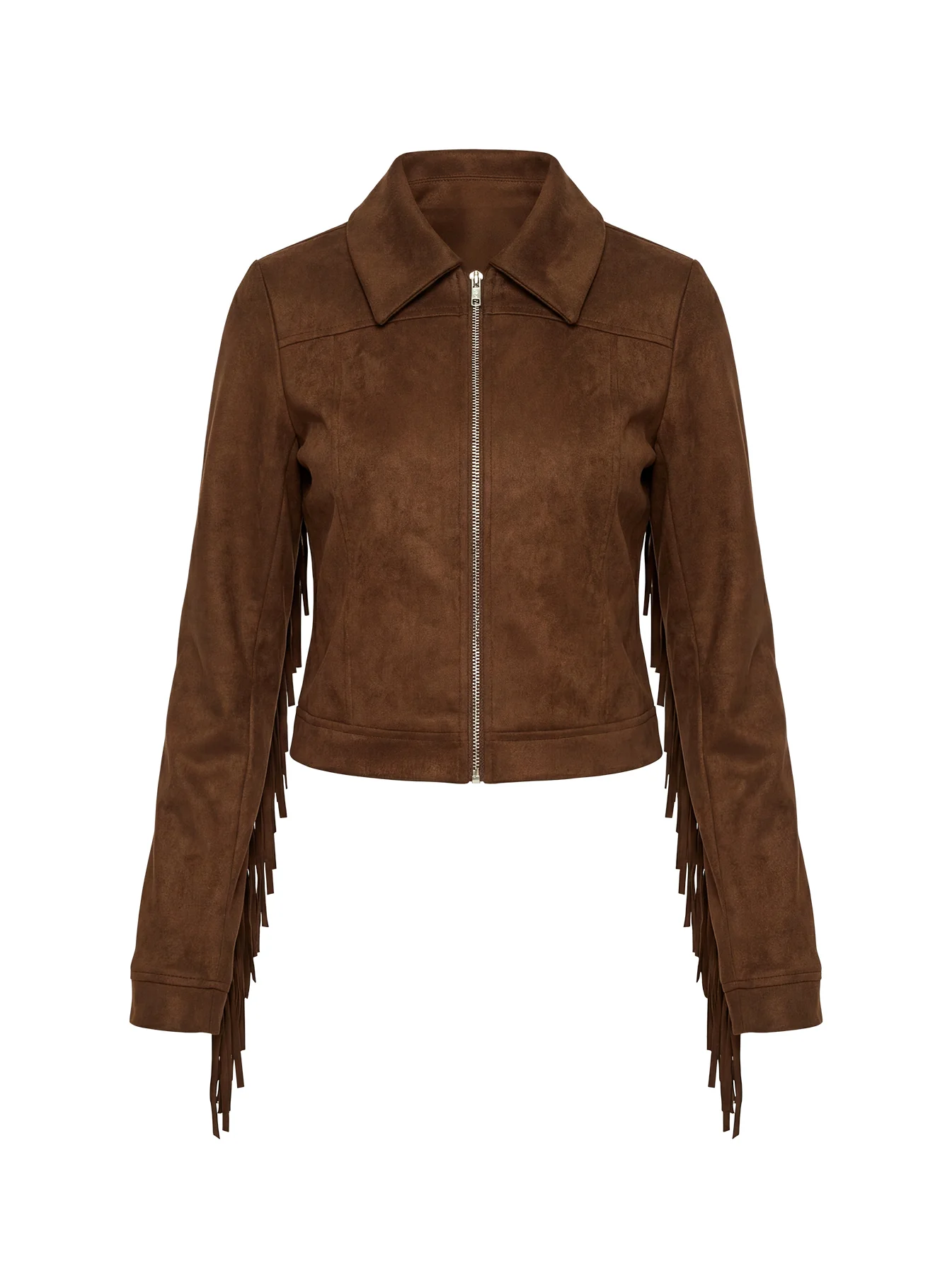 Dakohda Fringe Jacket Chocolate Brown