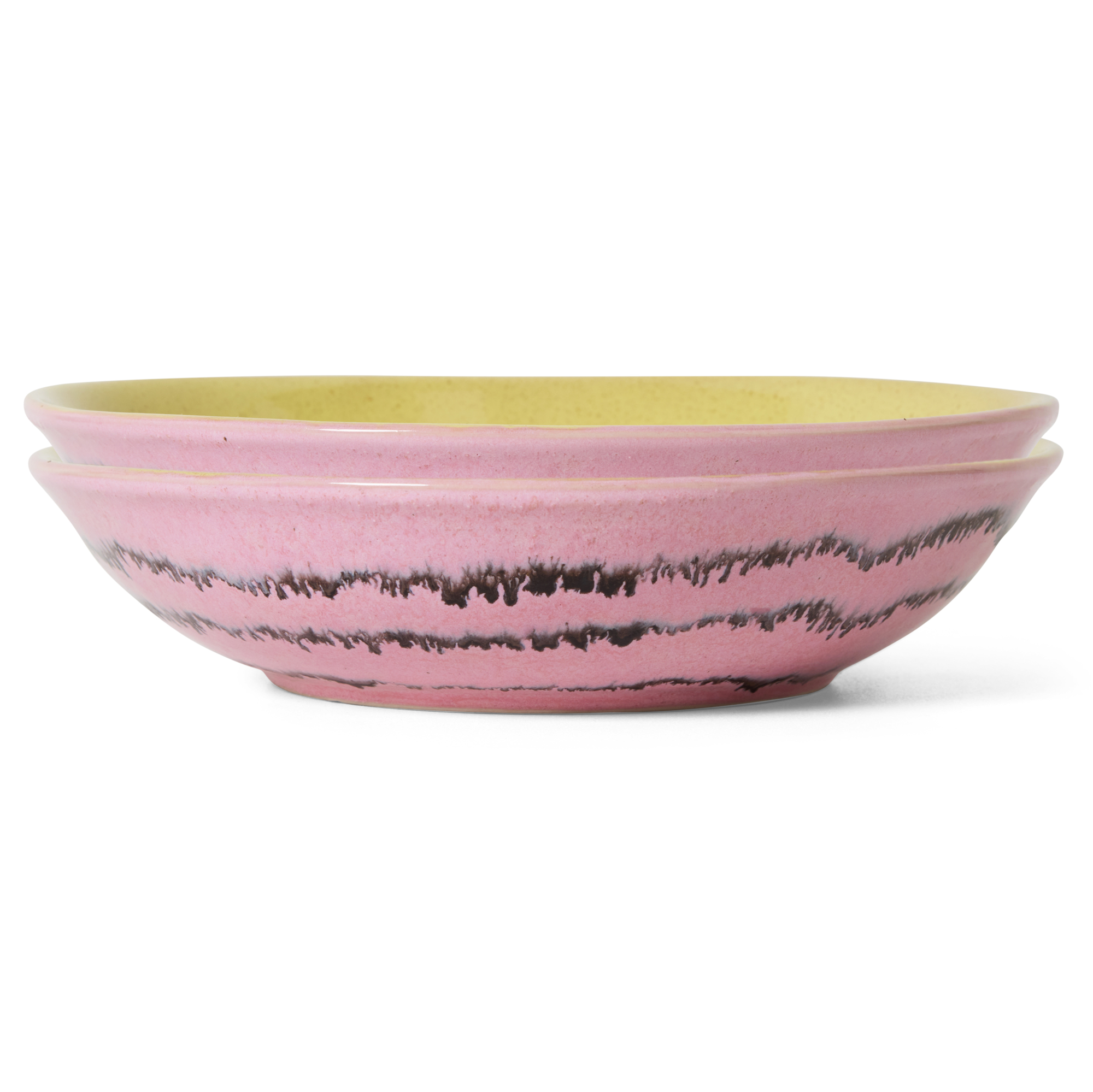 Servies 70's Ceramics curry kom bubble - set van 2