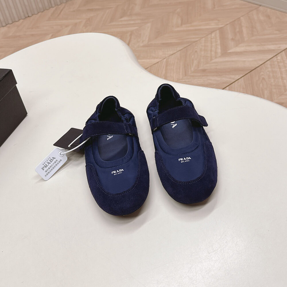 PRADA Re-Nylon and suede ballet flats - Top Club