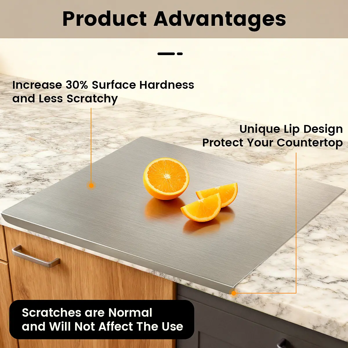 Stainless Steel Chopping Board, Non-slip Kitchen Chopping Board, Kitchen Cutting Board, Kitchen Accessories, Household Kitchen Gadgets#4th of July accessories, home essentials