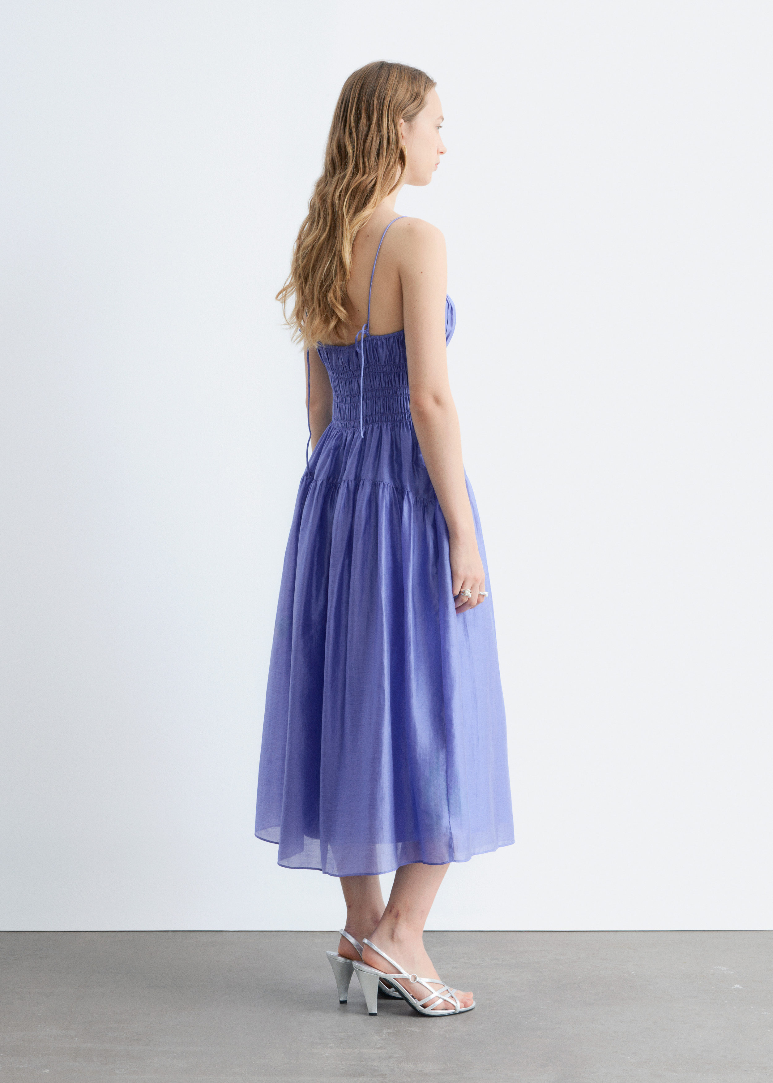 & Other Stories RUCHED MIDI DRESS