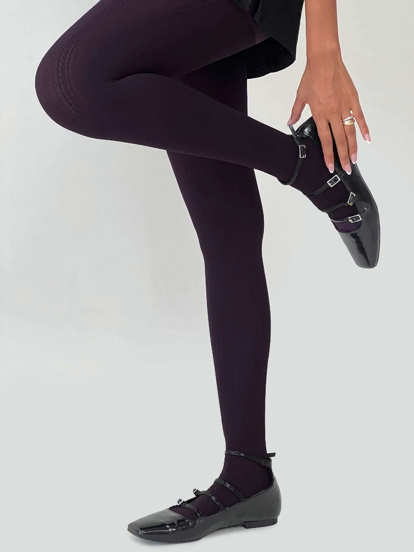 Back With Love Stockings Plum