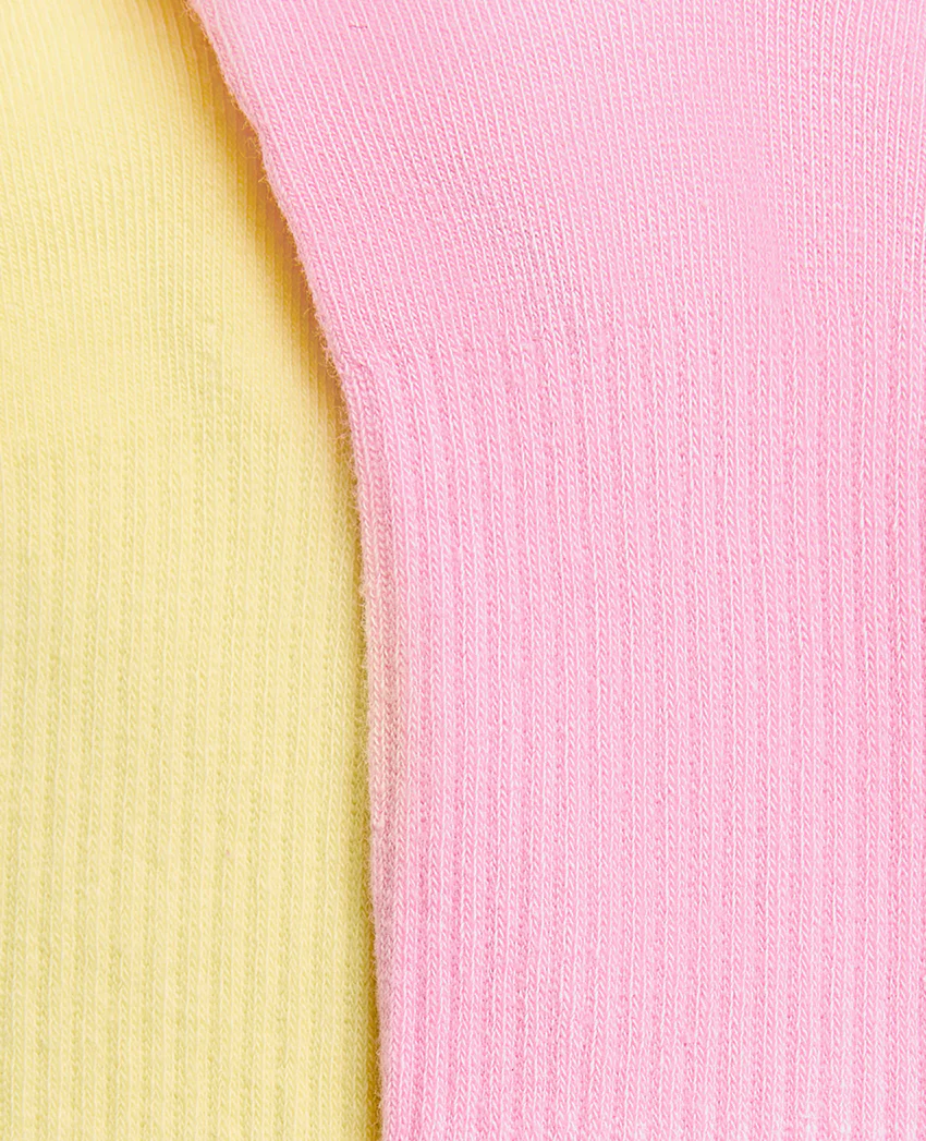 Pimkie Lot de 2 paires de chaussettes avec finitions ondulées