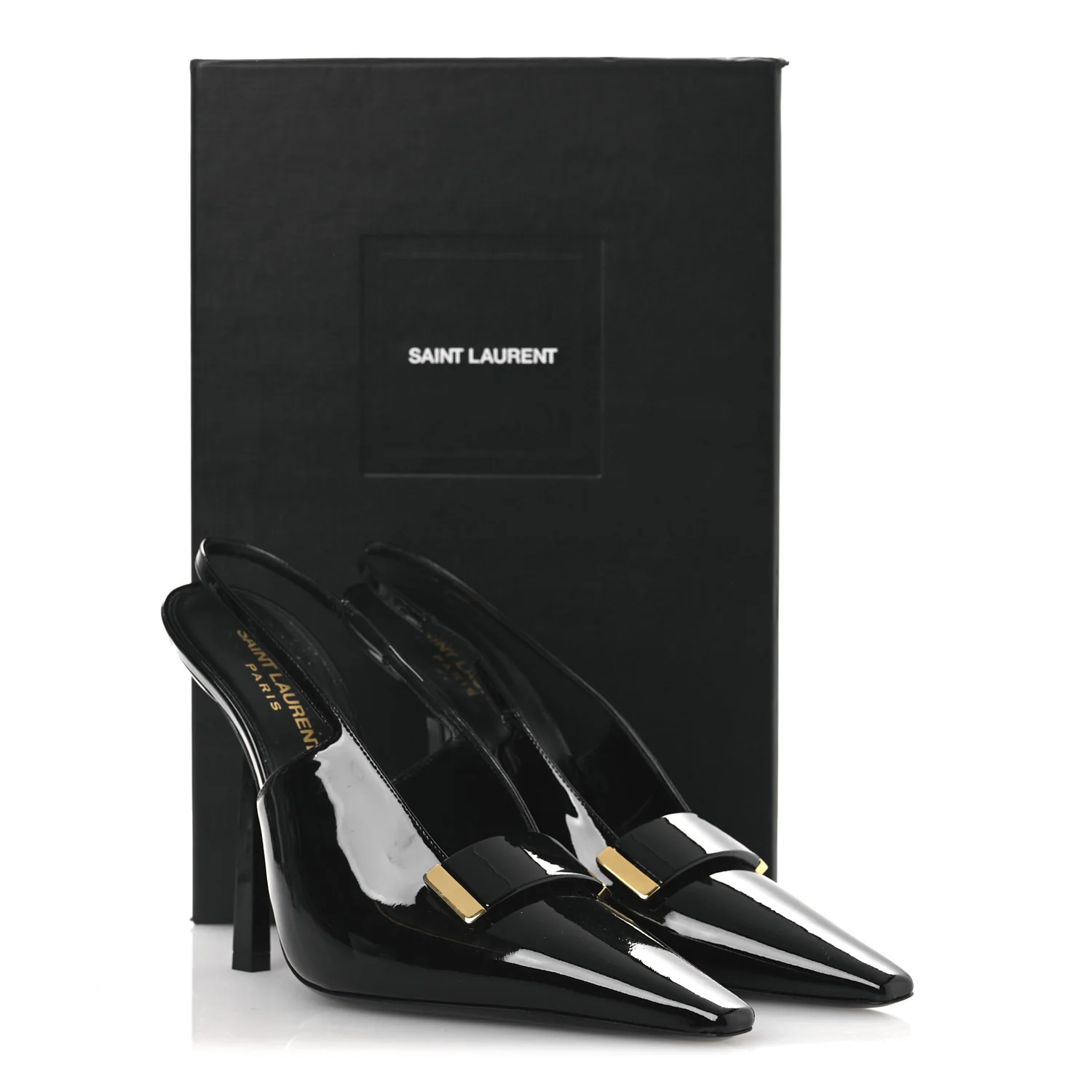 Vernice Grupy Madame 115mm Slingback Pumps 38 Black - Top Club