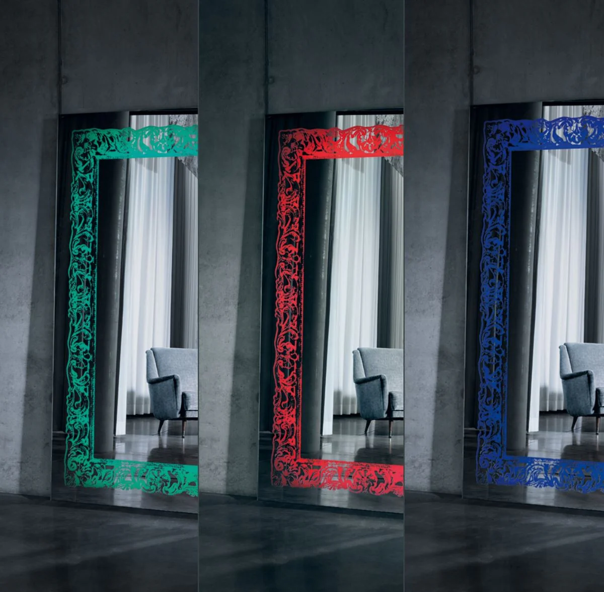 Luxury mirror with light and remote control 107 x H. 182 cm - luxury quality