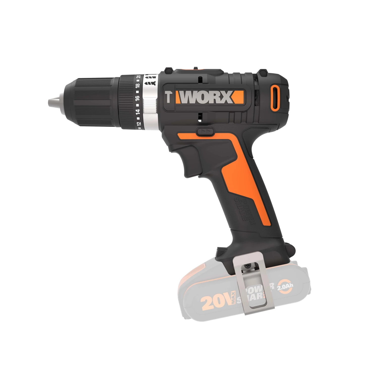 Worx Trapano avvitatore c/percussione 50Nm 20V Worx WX370.9 - solo corpo macchina