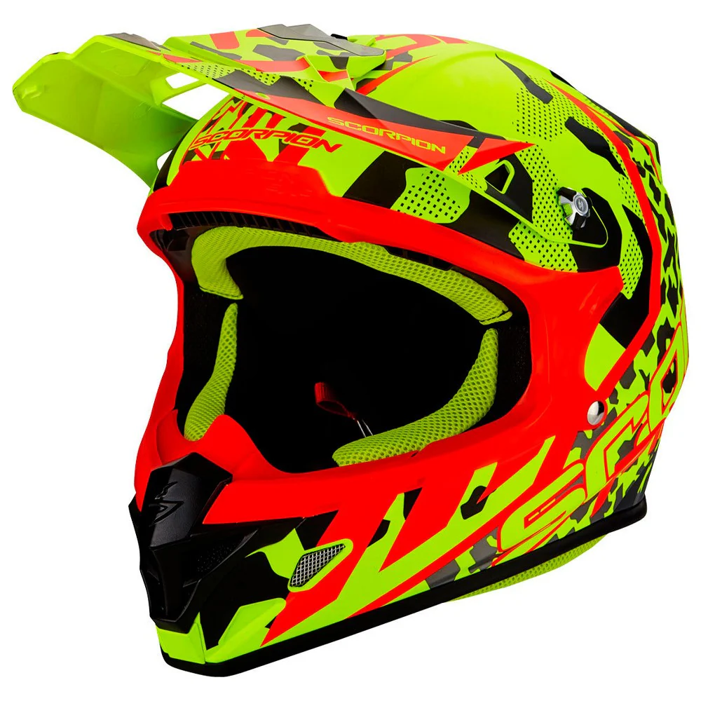 CROSS / ENDURO HELMET SCORPION VX21 AIR FURIO YELLOW / BLACK / RED
