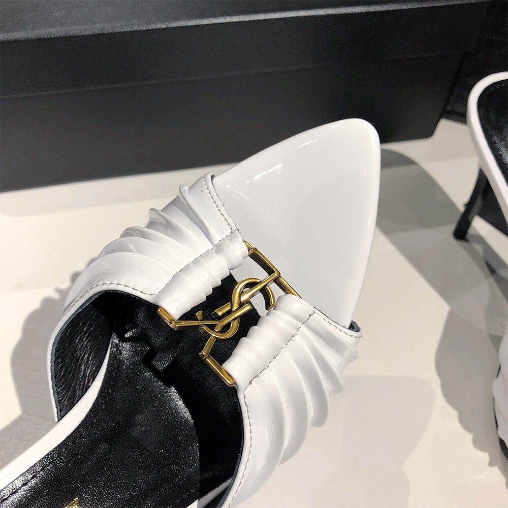 YSL  BABYLONE MULES IN SMOOTH LEATHER - Top Club