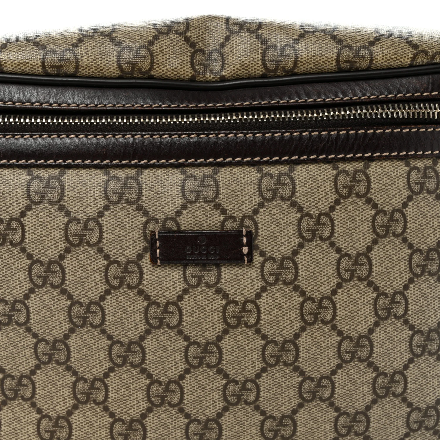 GG Supreme Monogram Belt Bag Dark Brown - Top Club